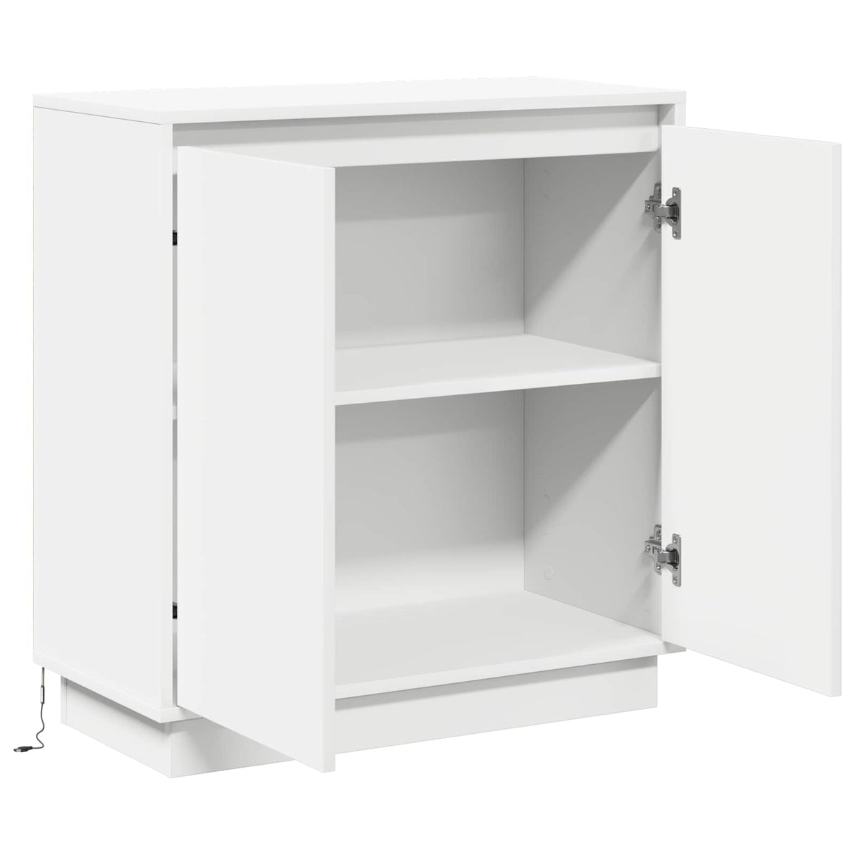 vidaXL LED Dressoir voor Wit 71 x 34,5 x 75 cm Bewerkt hout