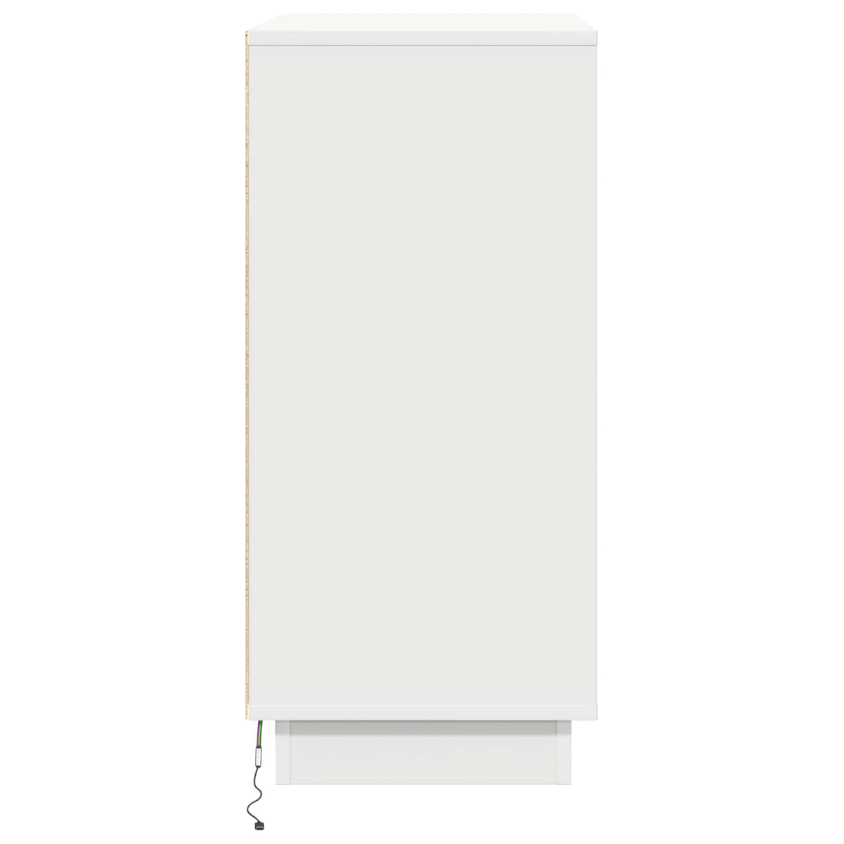 vidaXL LED Dressoir voor Wit 71 x 34,5 x 75 cm Bewerkt hout