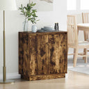 vidaXL LED Dressoir voor Wit 71 x 34,5 x 75 cm Bewerkt hout