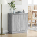 vidaXL LED Dressoir voor Wit 71 x 34,5 x 75 cm Bewerkt hout
