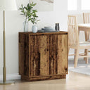 vidaXL LED Dressoir voor Wit 71 x 34,5 x 75 cm Bewerkt hout