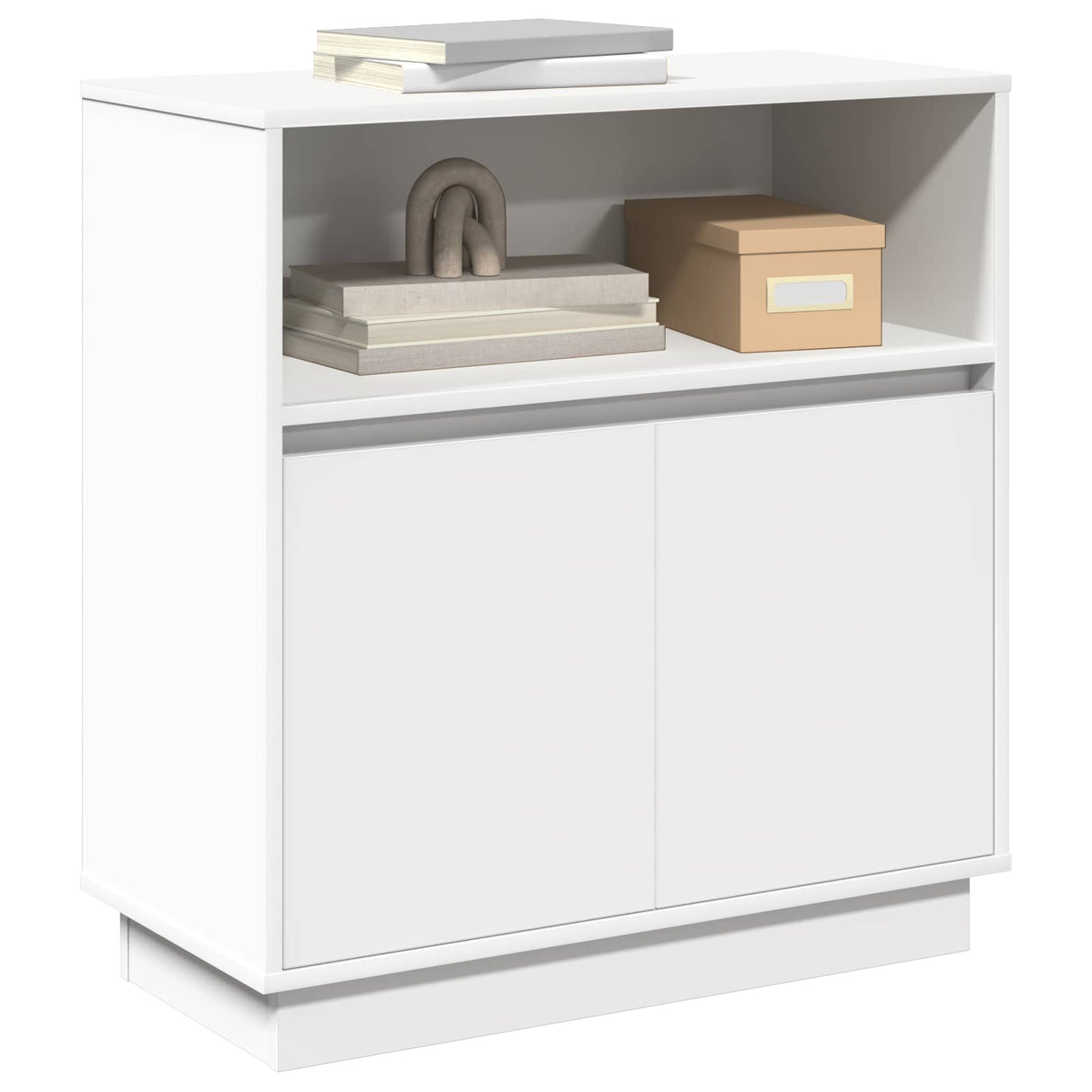 vidaXL LED Sideboard White 71 x 34.5 x 75 cm Engineered Wood