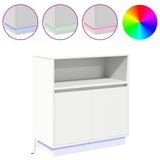 vidaXL LED Sideboard White 71 x 34.5 x 75 cm Engineered Wood