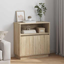 vidaXL LED Sideboard White 71 x 34.5 x 75 cm Engineered Wood