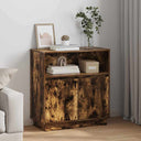vidaXL LED Sideboard White 71 x 34.5 x 75 cm Engineered Wood