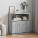 vidaXL LED Sideboard White 71 x 34.5 x 75 cm Engineered Wood