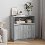 vidaXL LED Sideboard White 71 x 34.5 x 75 cm Engineered Wood