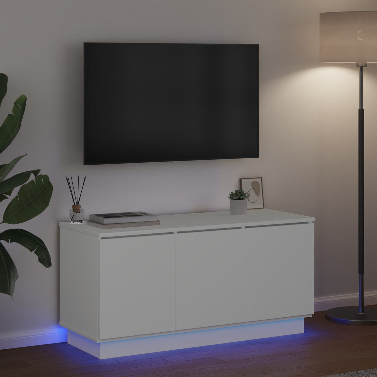 vidaXL TV Cabinet Black Oak 100 x 38 x 49 cm Engineered Wood