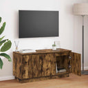 vidaXL TV Cabinet Black Oak 100 x 38 x 49 cm Engineered Wood