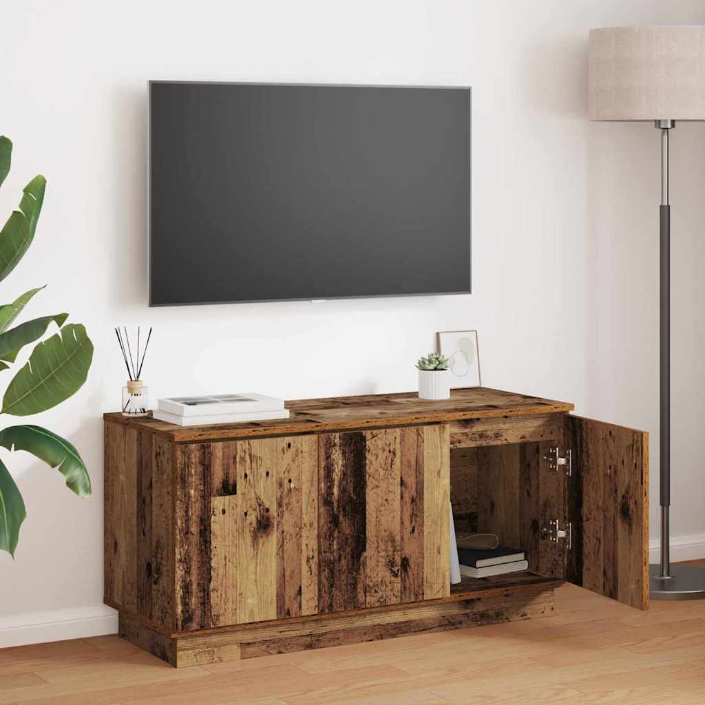 vidaXL TV Cabinet Black Oak 100 x 38 x 49 cm Engineered Wood