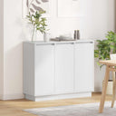 vidaXL LED Dressoir Wit 90 x 32 x 75 cm Bewerkt hout