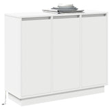 vidaXL LED Dressoir Wit 90 x 32 x 75 cm Bewerkt hout