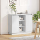 vidaXL LED Dressoir Wit 90 x 32 x 75 cm Bewerkt hout