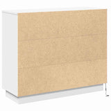 vidaXL LED Dressoir Wit 90 x 32 x 75 cm Bewerkt hout