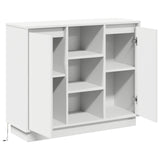 vidaXL LED Dressoir Wit 90 x 32 x 75 cm Bewerkt hout