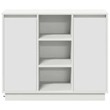 vidaXL LED Dressoir Wit 90 x 32 x 75 cm Bewerkt hout