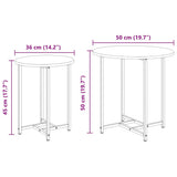 vidaXL Bijzettafelset 2 pcs Zwart Eiken