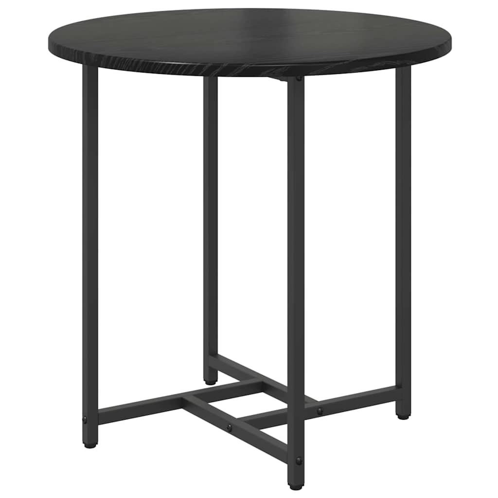 vidaXL Bijzettafelset 2 pcs Zwart Eiken