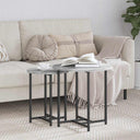 vidaXL Bijzettafelset 2 pcs Zwart Eiken