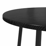 vidaXL Bijzettafelset met plank 2 pcs Zwart Eiken