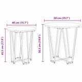 vidaXL Side Table Set 2 pcs Black Oak