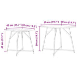 vidaXL Bijzettafelset 2 pcs Zwart Eiken