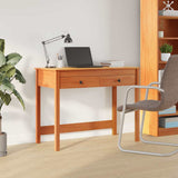 vidaXL Bureau met lades 100x50x78 cm massief grenenhout