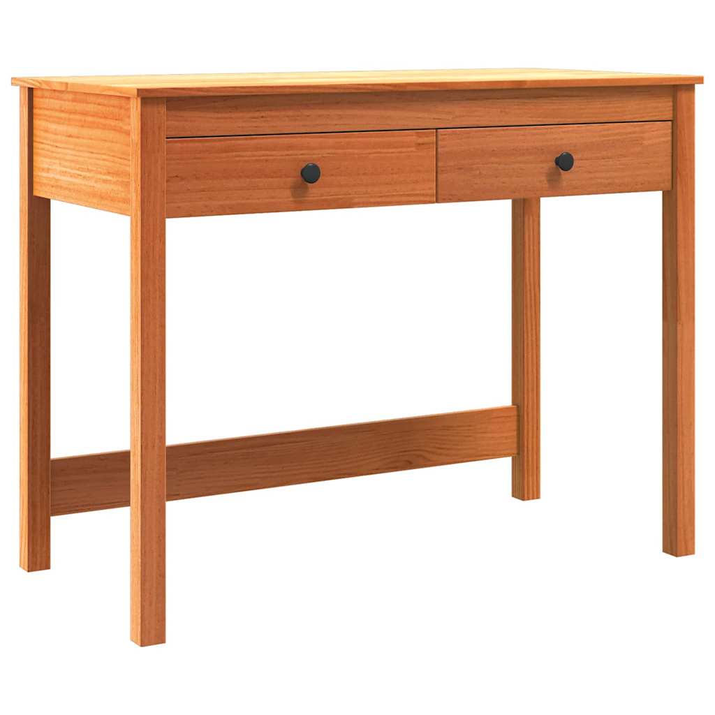 vidaXL Bureau met lades 100x50x78 cm massief grenenhout