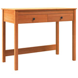 vidaXL Bureau met lades 100x50x78 cm massief grenenhout