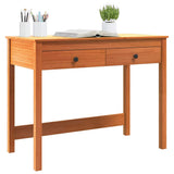 vidaXL Bureau met lades 100x50x78 cm massief grenenhout