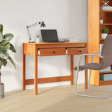 vidaXL Bureau met lades 100x50x78 cm massief grenenhout