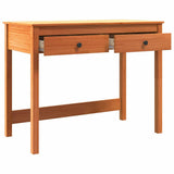 vidaXL Bureau met lades 100x50x78 cm massief grenenhout