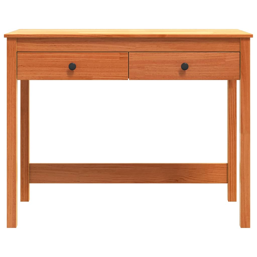 vidaXL Bureau met lades 100x50x78 cm massief grenenhout