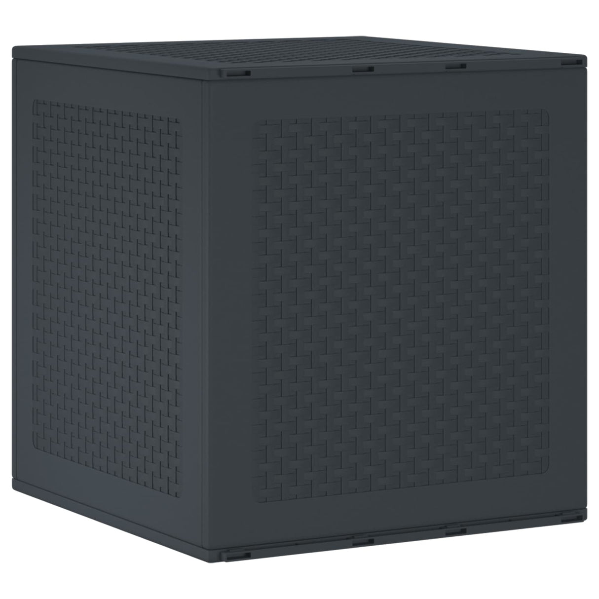 vidaXL Storage Box with Storage Anthracite 55 x 53 x 57 cm Polypropylene