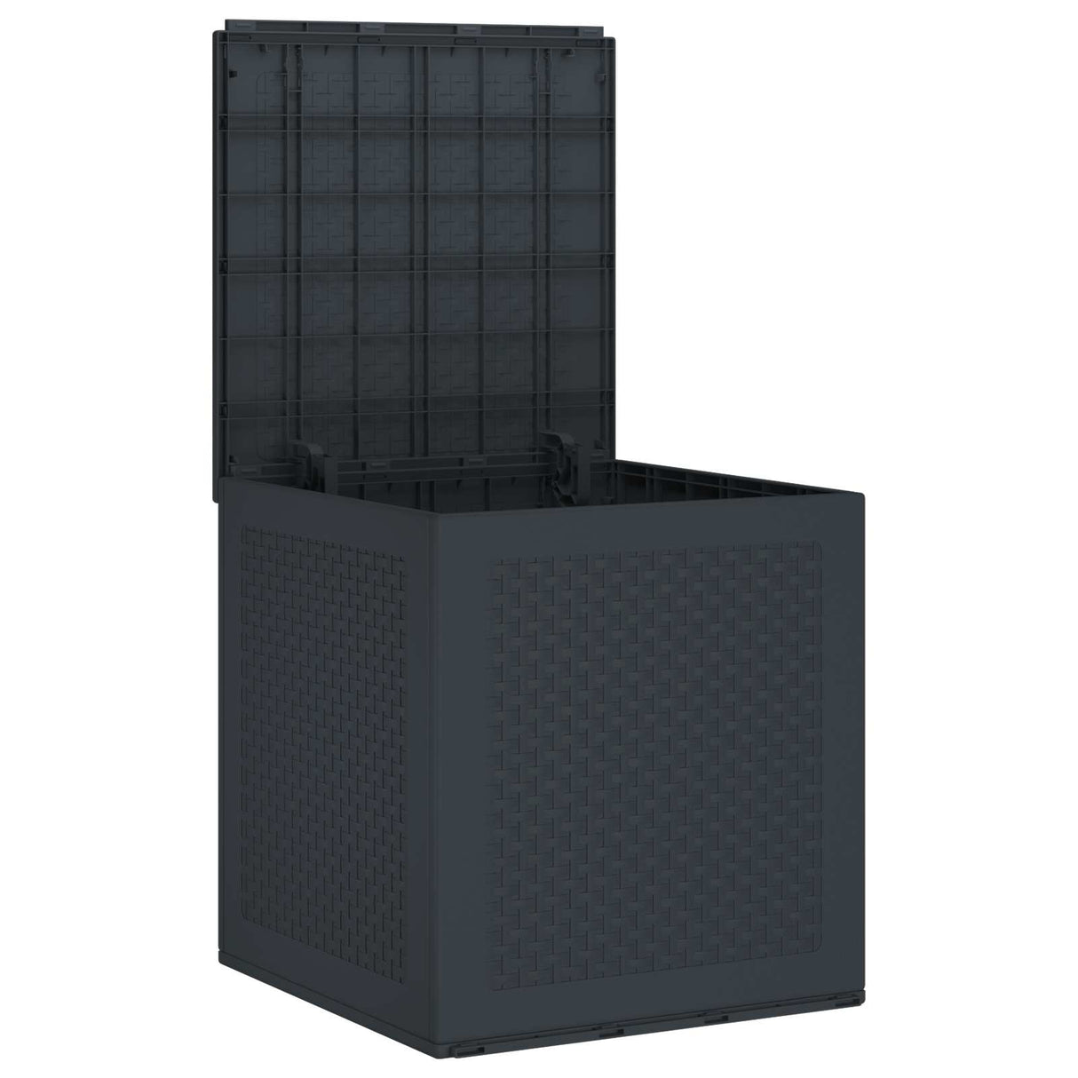 vidaXL Storage Box with Storage Anthracite 55 x 53 x 57 cm Polypropylene