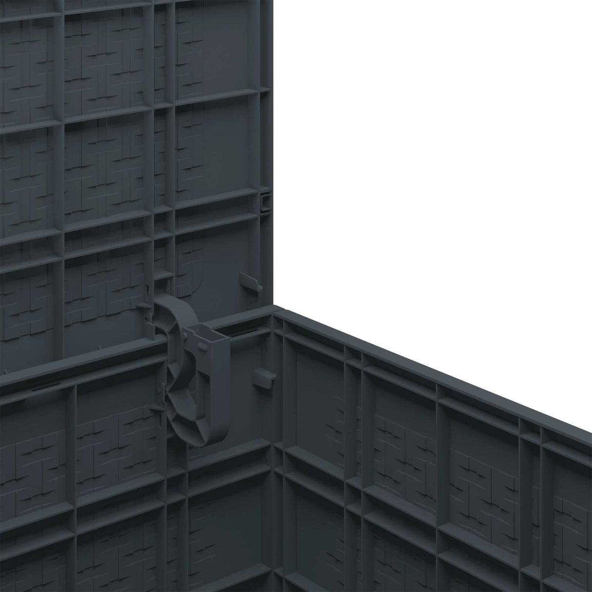 vidaXL Storage Box with Storage Anthracite 55 x 53 x 57 cm Polypropylene