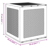 vidaXL Storage Box with Storage Anthracite 55 x 53 x 57 cm Polypropylene