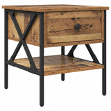 vidaXL Bedside cabinet 40x42x45 cm engineered wood black