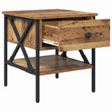 vidaXL Bedside cabinet 40x42x45 cm engineered wood black