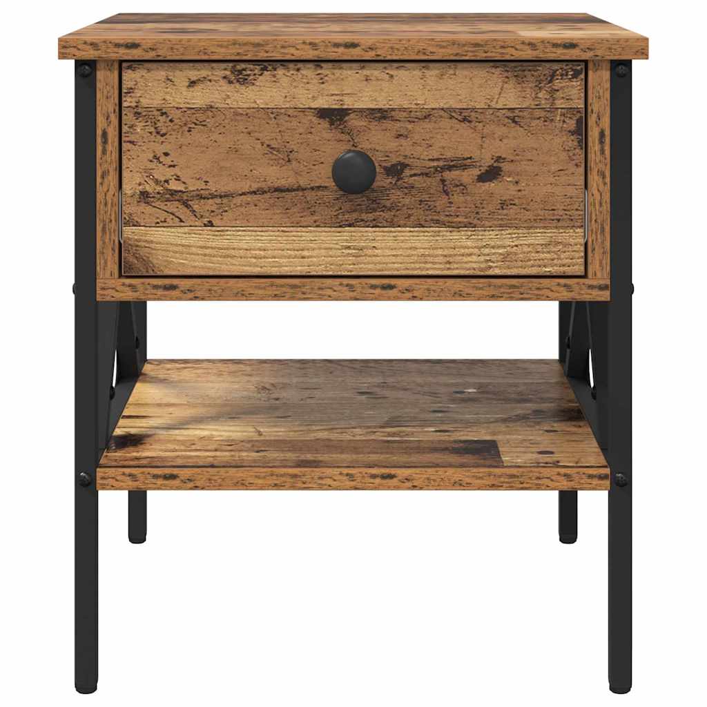 vidaXL Bedside cabinet 40x42x45 cm engineered wood black