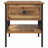 vidaXL Bedside cabinet 40x42x45 cm engineered wood black
