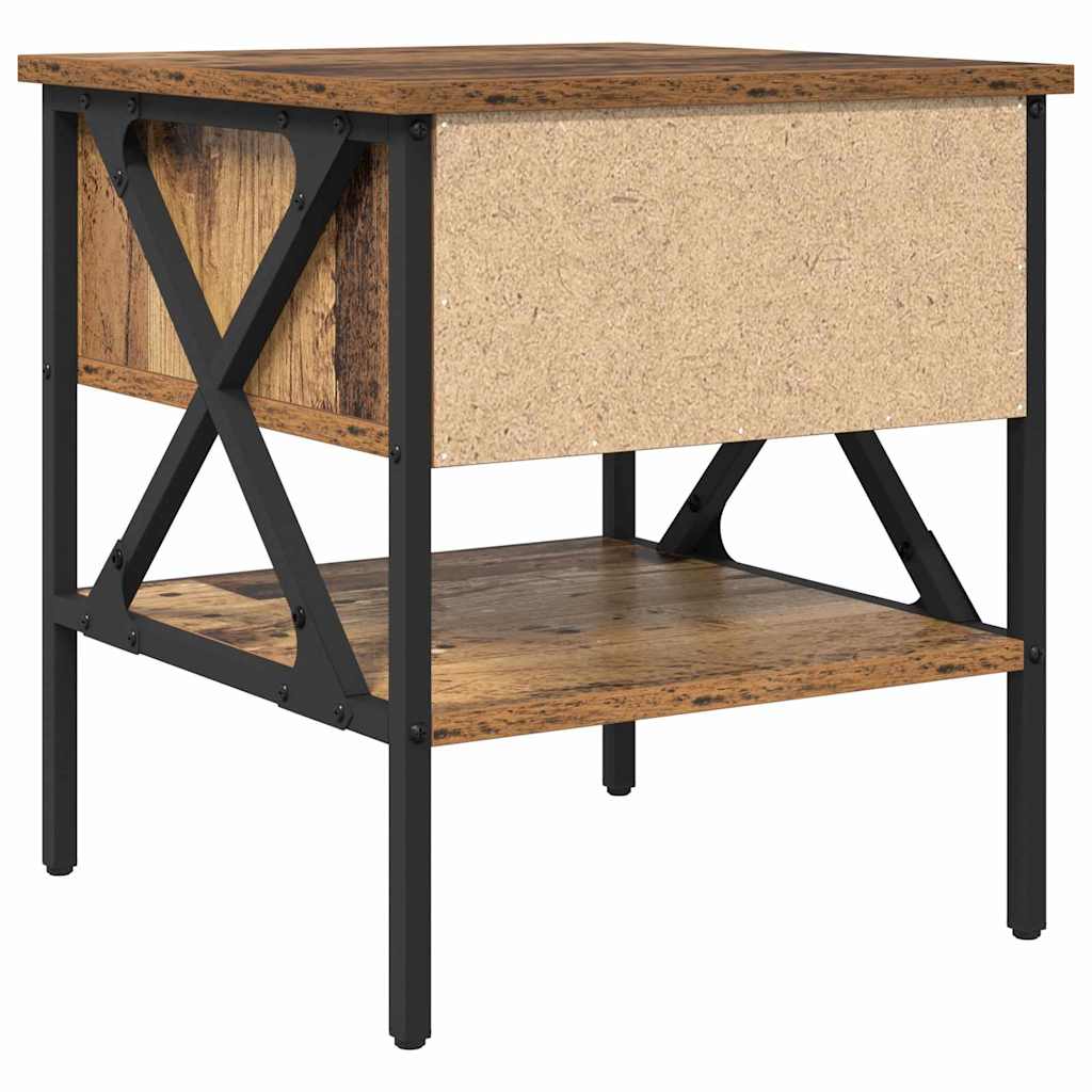 vidaXL Bedside cabinet 40x42x45 cm engineered wood black