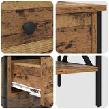 vidaXL Bedside cabinet 40x42x45 cm engineered wood black