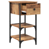 vidaXL Nachtkastjes 2 st 34x36x70 cm bewerkt hout zwart