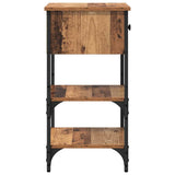 vidaXL Nachtkastjes 2 st 34x36x70 cm bewerkt hout zwart
