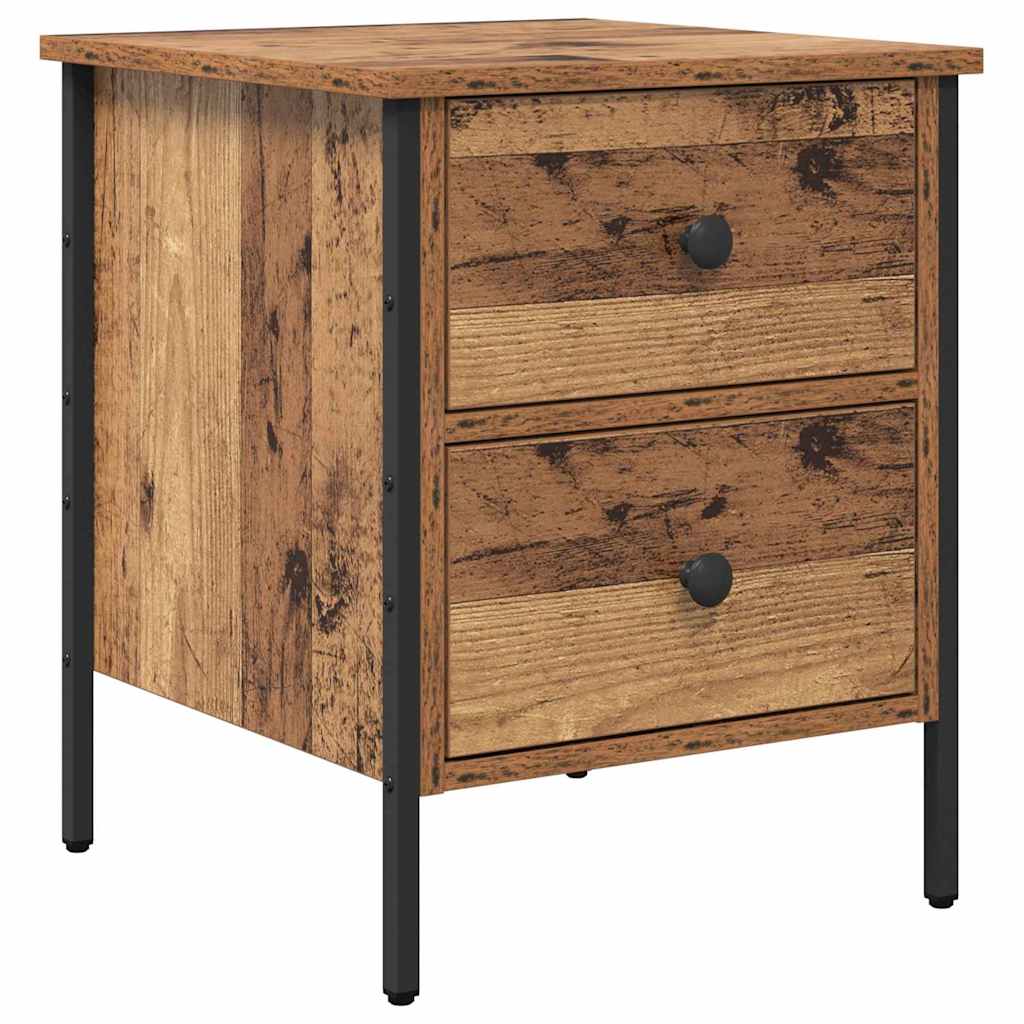 vidaXL Nachtkastje 40x42x50 cm bewerkt hout zwart