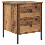 vidaXL Nachtkastje 40x42x50 cm bewerkt hout zwart