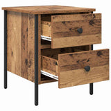 vidaXL Nachtkastje 40x42x50 cm bewerkt hout zwart
