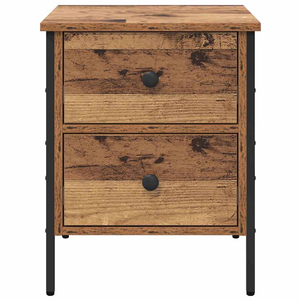 vidaXL Nachtkastje 40x42x50 cm bewerkt hout zwart
