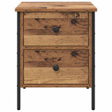 vidaXL Nachtkastje 40x42x50 cm bewerkt hout zwart